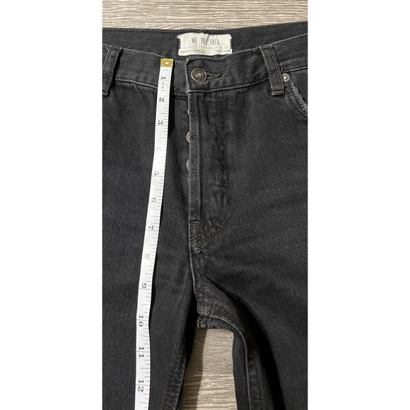 Free People We The Free Maggie MidRise Straight Raw Hem Black Jean SZ 26 (30x27) - Picture 5 of 12